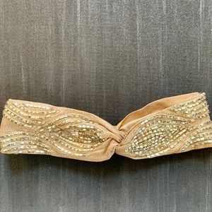 Namrata Joshipura Gold Beaded Turban Headband
